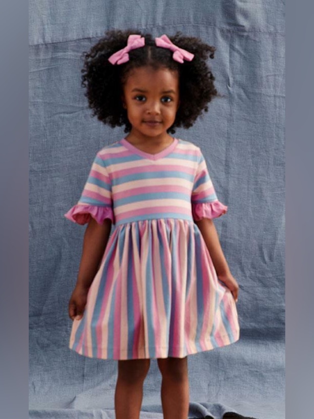 Matilda Jane Girls Just Imagine Emery Multi-Striped Dress Sz 12